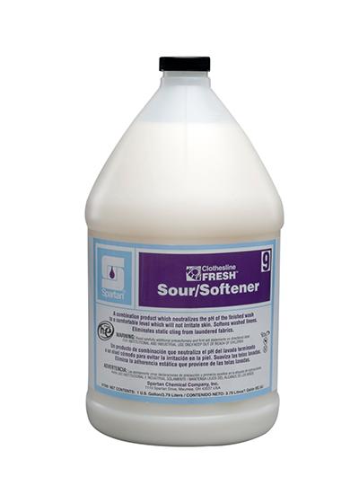 Clothesline Fresh® Sour/Softener 9 Mild Scent Laundry Sour & Softener 1 GAL Acidic Liquid 4/Case