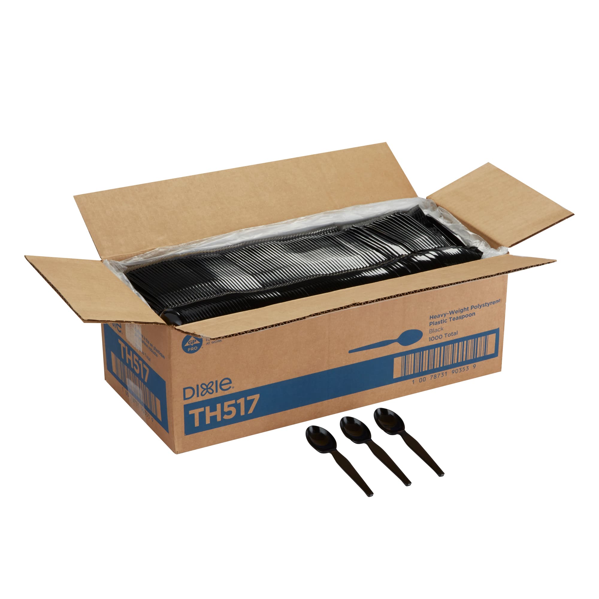 Dixie® Teaspoon PS Black Heavyweight 1000/Case