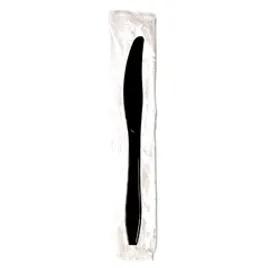 Knife PP Black Medium Weight Individually Wrapped 1000/Case