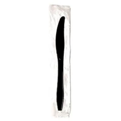 Knife PP Black Medium Weight Individually Wrapped 1000/Case
