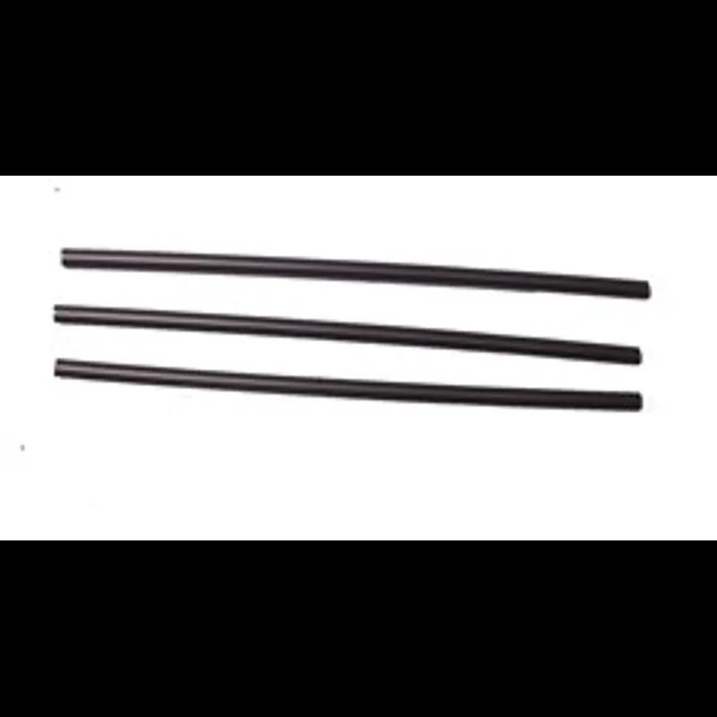 Cocktail Straw 0.152X7.75 IN Plastic Black Unwrapped Slim 5000/Case