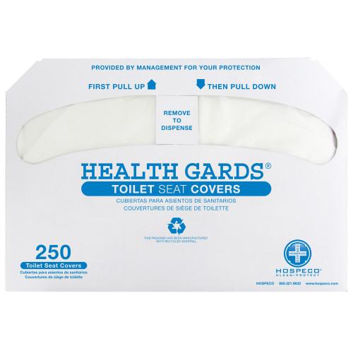 Health Gards® Toilet Seat Cover Virgin Paper White Half-Fold 2500/Case