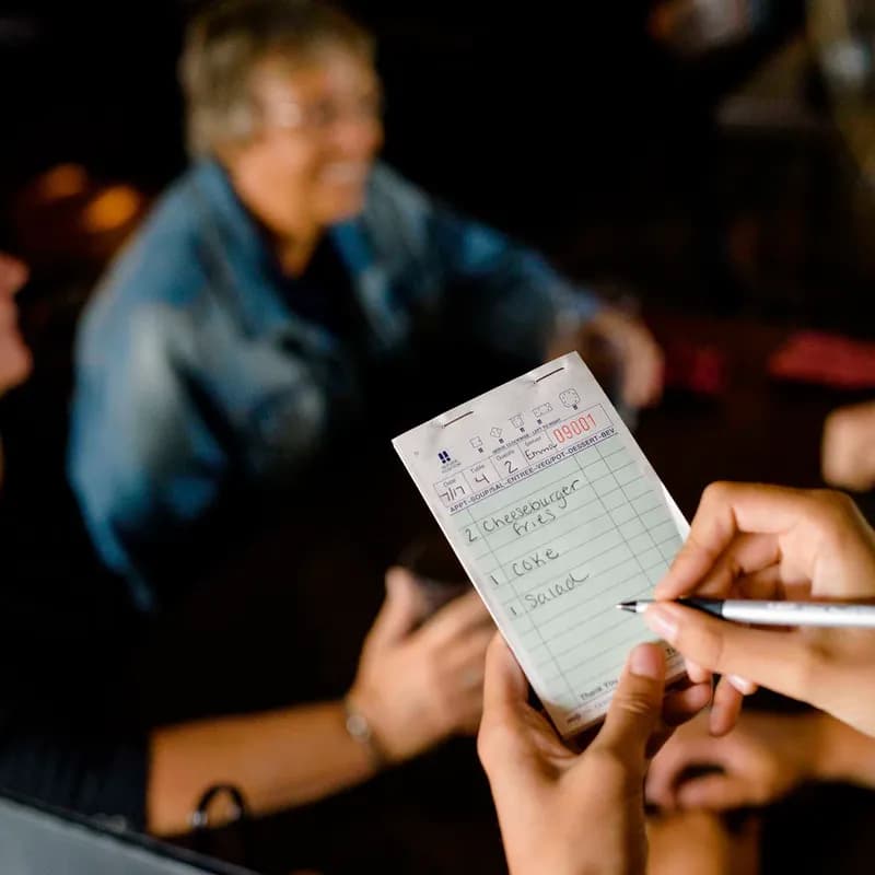 Guest Check 5.438X3.313 IN Green 1-Part 100 Count/Pack 100 Count/Case