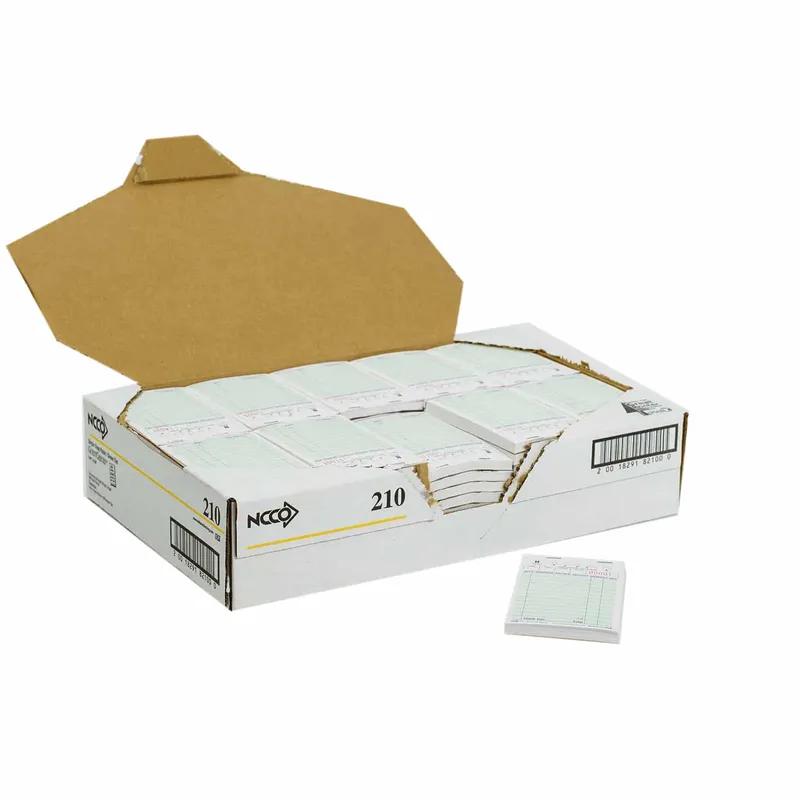 Guest Check 5.438X3.313 IN Green 1-Part 100 Count/Pack 100 Count/Case