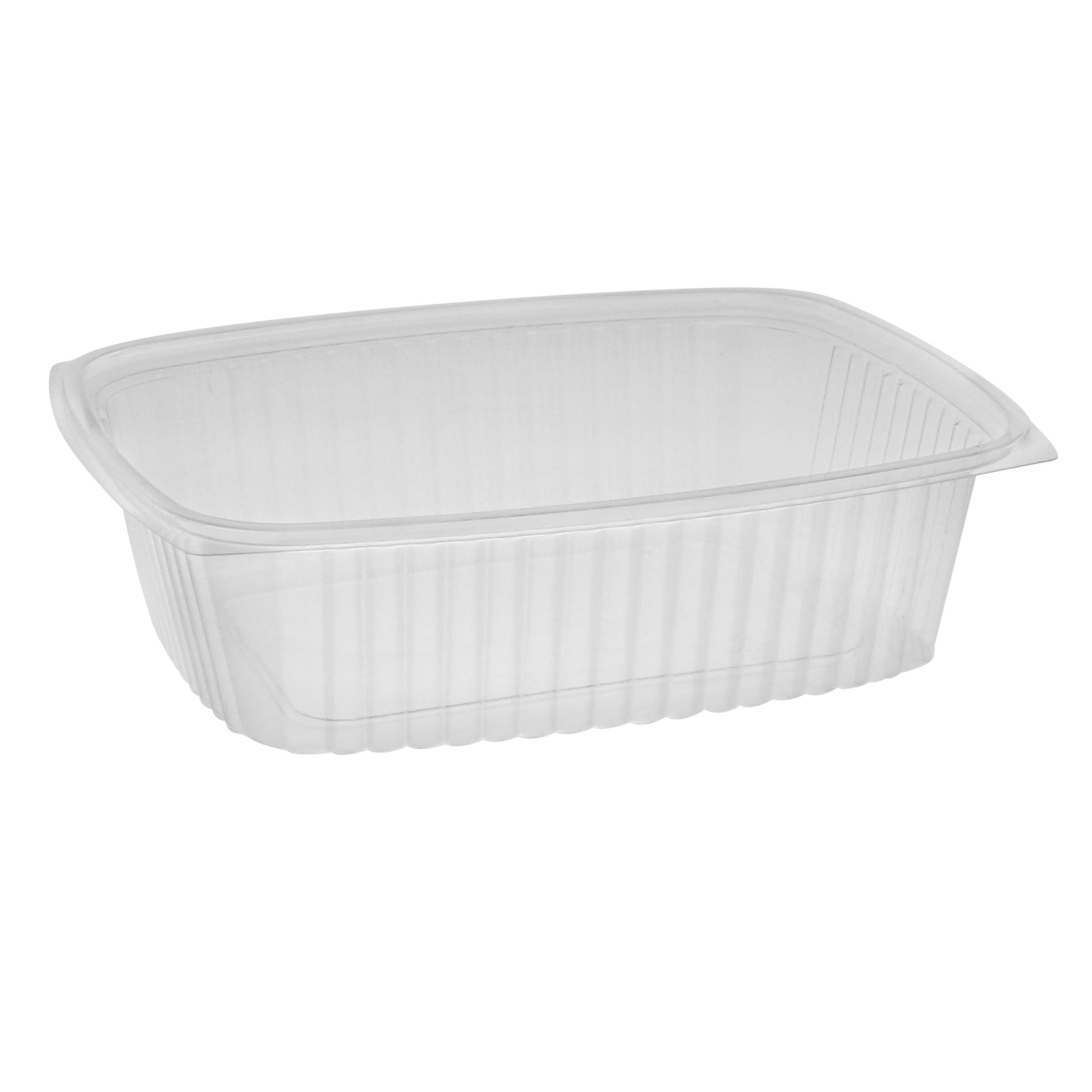 Deli Container Base 48 OZ OPS Clear Rectangle 220/Case