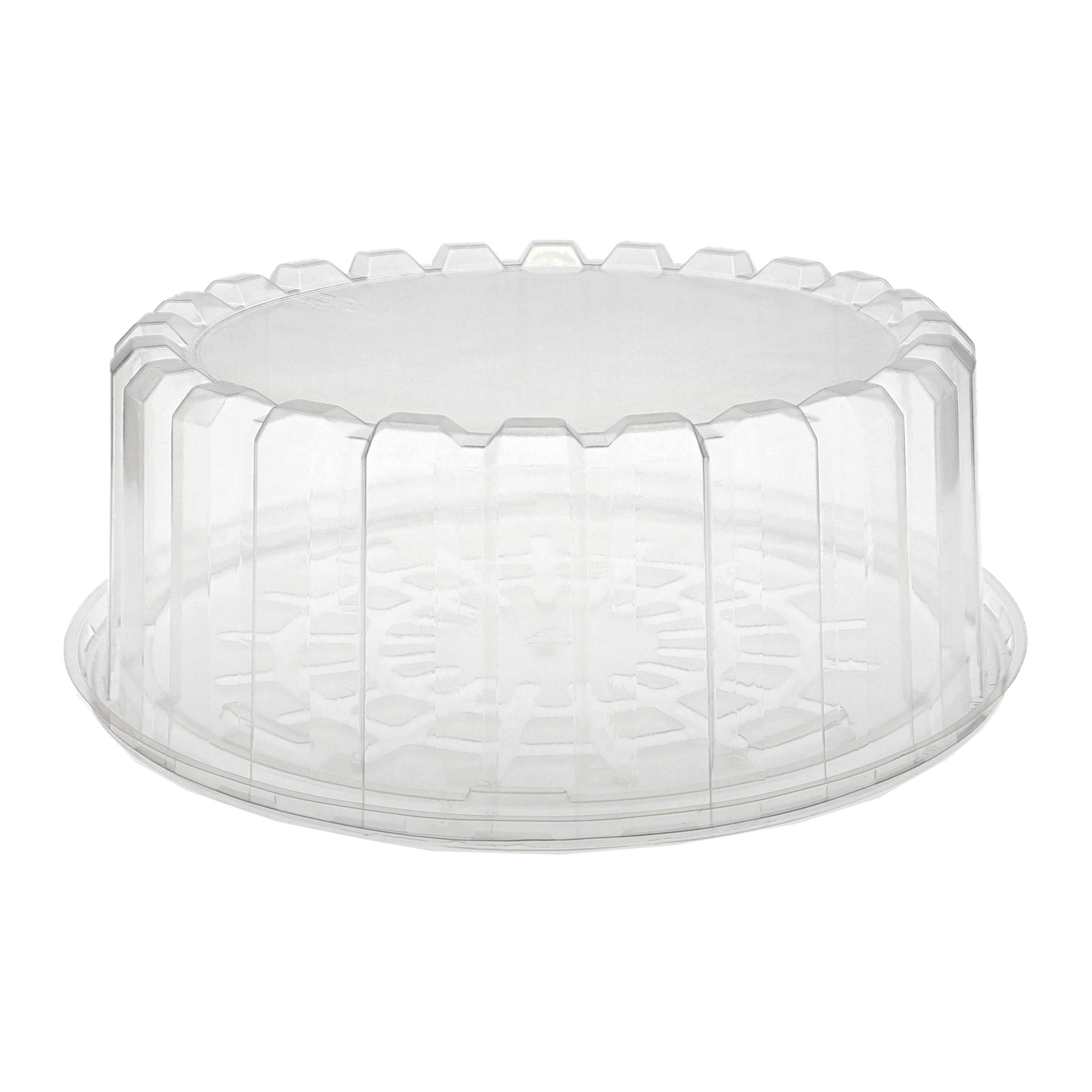 Cake Container & Lid Combo With Shallow Dome Lid 9.25X3.625 IN OPS Clear Crack Resistant Leak Resistant 100/Case
