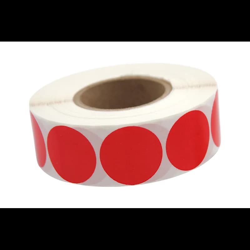 Blank Expiration Label 1 IN Red Circle All Temperature Permanent 1000 Count/Roll 12 Rolls/Case 12000 Count/Case