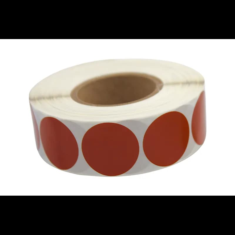 Blank Expiration Label 1 IN Brown Circle All Temperature Permanent 1000 Count/Roll 12 Rolls/Case 12000 Count/Case