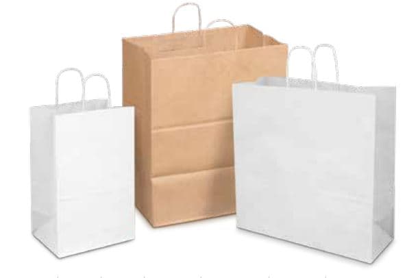 Shopper Bag 14X10X15.5 IN Virgin Paper 70# White Super Royal With Handle 200/Bundle