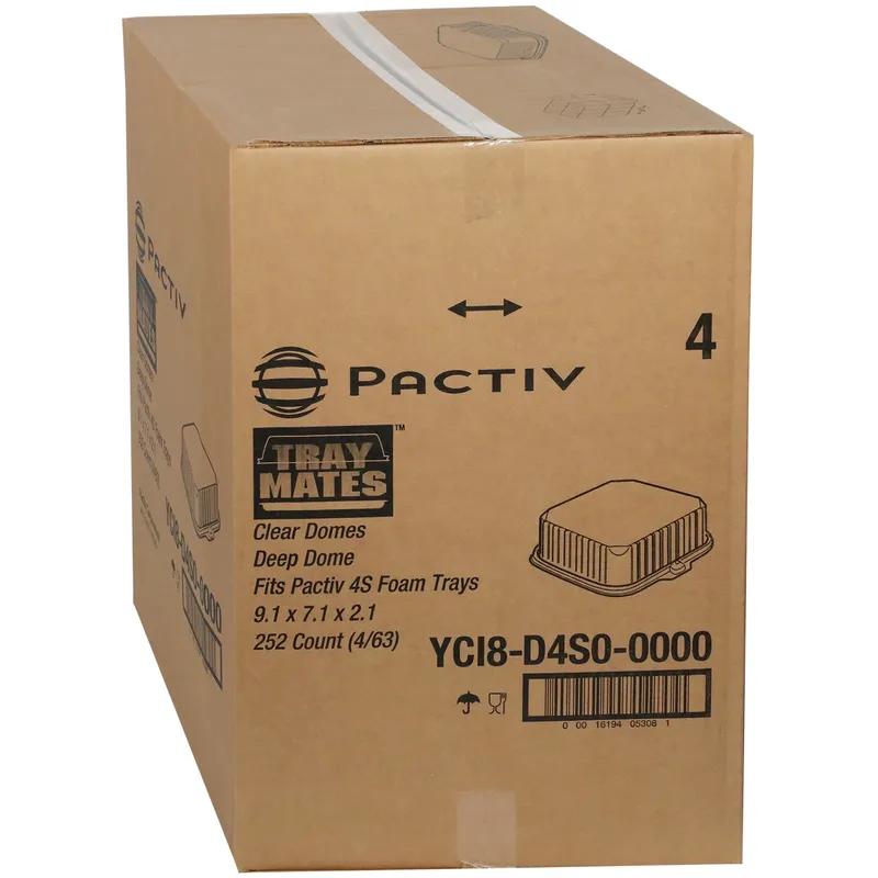 Meat Lid 9.1X7.1X2.1 IN Tray OPS Deep Clear Rectangle Disposable 252/Case