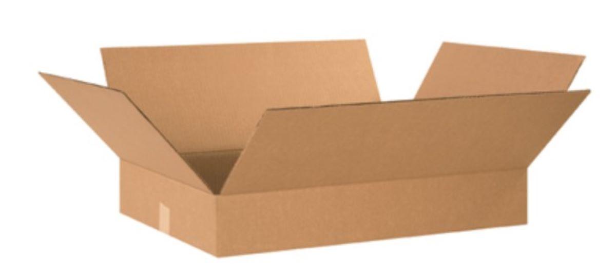 Regular Slotted Container (RSC) 24X18X4 IN Kraft Corrugated Cardboard 32ECT 20 Count/Bundle