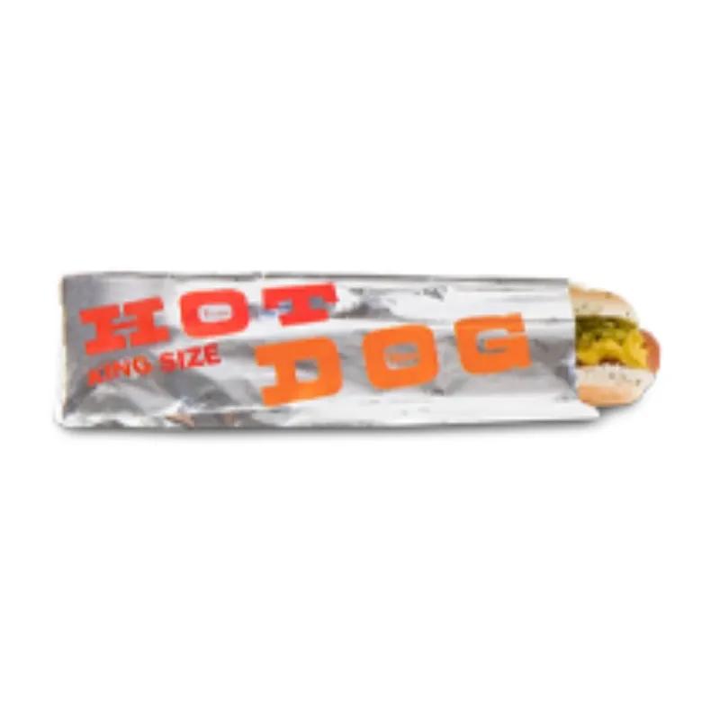 Bagcraft® Hot Dog Bag 3.5X1.5X12 IN Foil-Lined Paper Silver White King Hot Dog Insulated 1000/Case