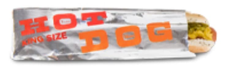 Bagcraft® Hot Dog Bag 3.5X1.5X12 IN Foil-Lined Paper Silver White King Hot Dog Insulated 1000/Case