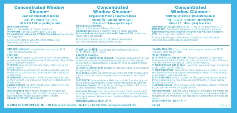 Concentrated Window Cleaner Product Label Paper 1/Each