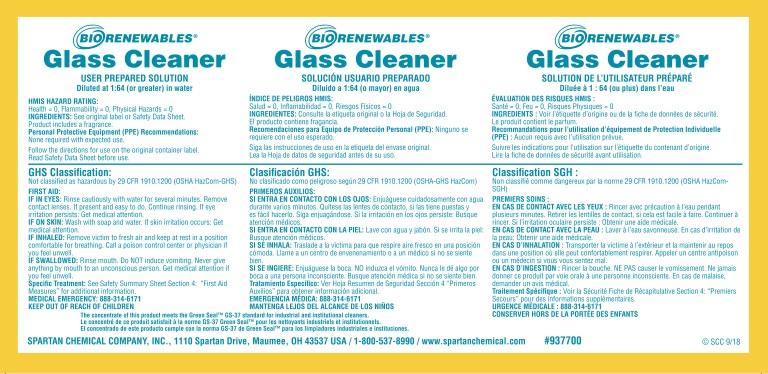 Clean on the Go Super Concentrated Glass & Hard Surface Cleaner 3 Product Label Vinyl White 1/Each