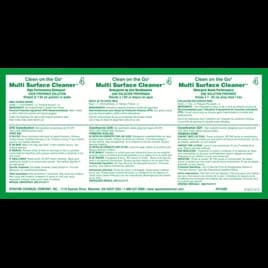 Clean on the Go Multi Surface Cleaner 4 Product Label Paper 1/Each