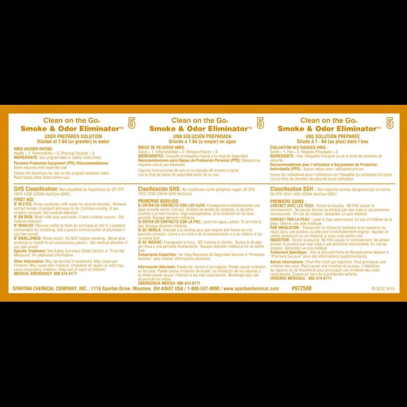 Airlift Smoke and Odor Eliminator Product Label Paper 1/Each