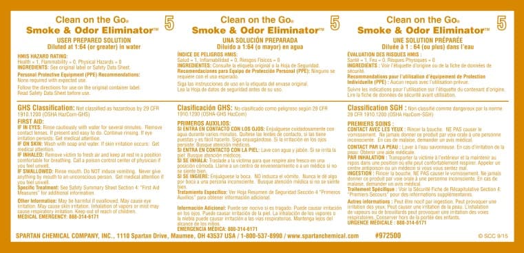 Airlift Smoke and Odor Eliminator Product Label Paper 1/Each