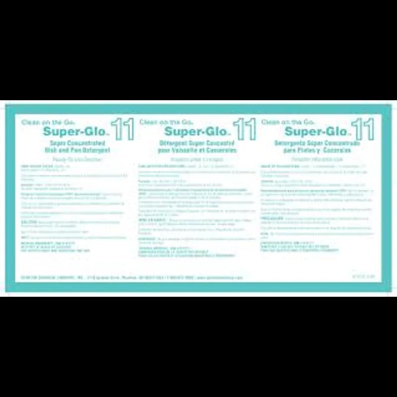 Clean on the Go Super-Glo 11 Product Label Paper 1/Each