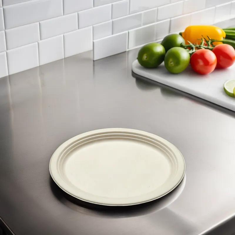 Plate 10 IN Plant Fiber Brown Round 500/Case