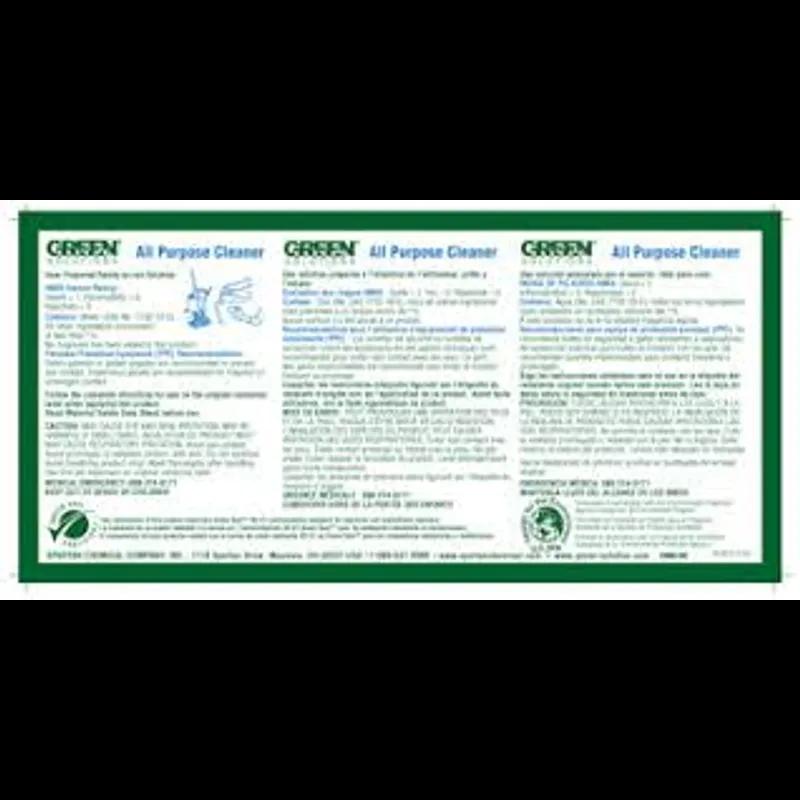 Green Solutions All Purpose Cleaner Product Label Paper 1/Each