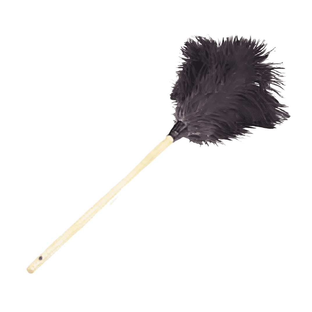 Feather Duster 28 IN Gray With Handle Reusable 1/Each