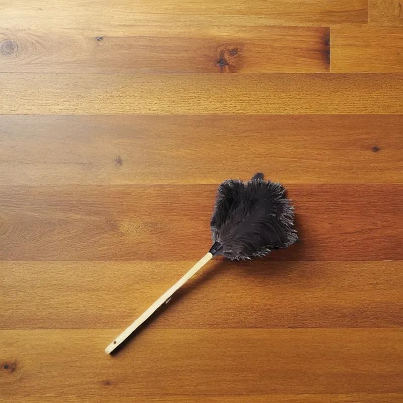 Feather Duster 28 IN Gray With Handle Reusable 1/Each