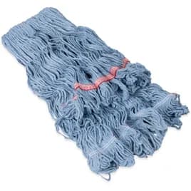 Carlisle Foodservice Products® Flo-Pac® Mop Head Large (LG) Blue Cotton Synthetic Blend 4PLY Loop End Color Coded 1/Each