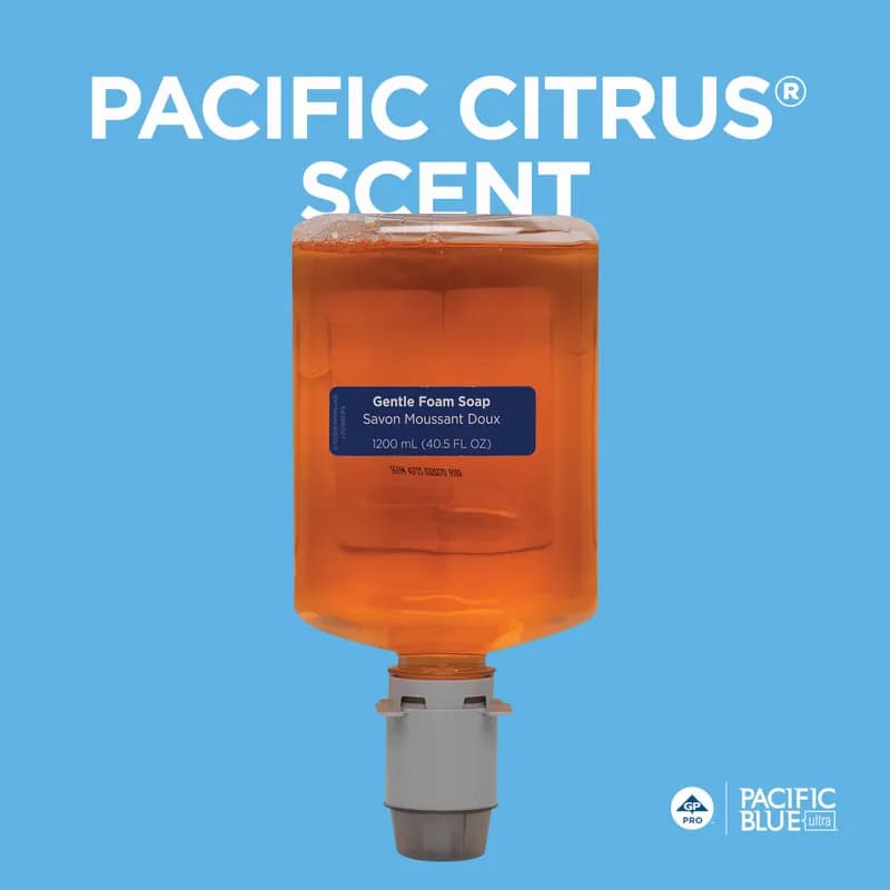 Pacific Blue Ultra™ Hand Soap Foam 1200 mL Pacific Citrus Orange Manual Gentle 4/Case