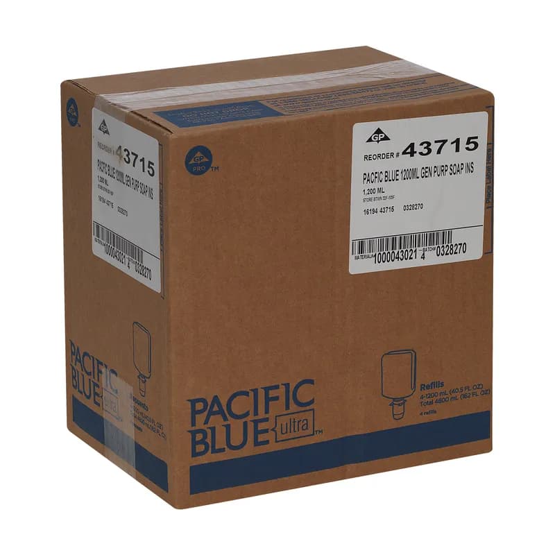 Pacific Blue Ultra™ Hand Soap Foam 1200 mL Pacific Citrus Orange Manual Gentle 4/Case