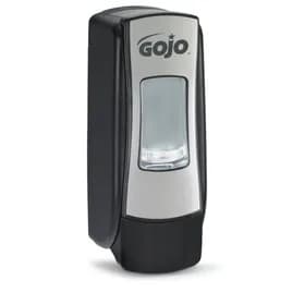 GOJO® Hand Soap Dispenser 700 mL Chrome Black ABS Push Style Wall Mount Compact Brushed For ADX-7 1/Each
