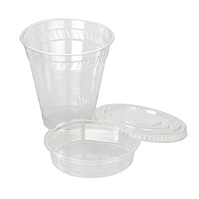 Kal-Clear Cold Cup, Lid & Insert Combo With Flat Lid 12 OZ PET Clear No Hole 500/Case