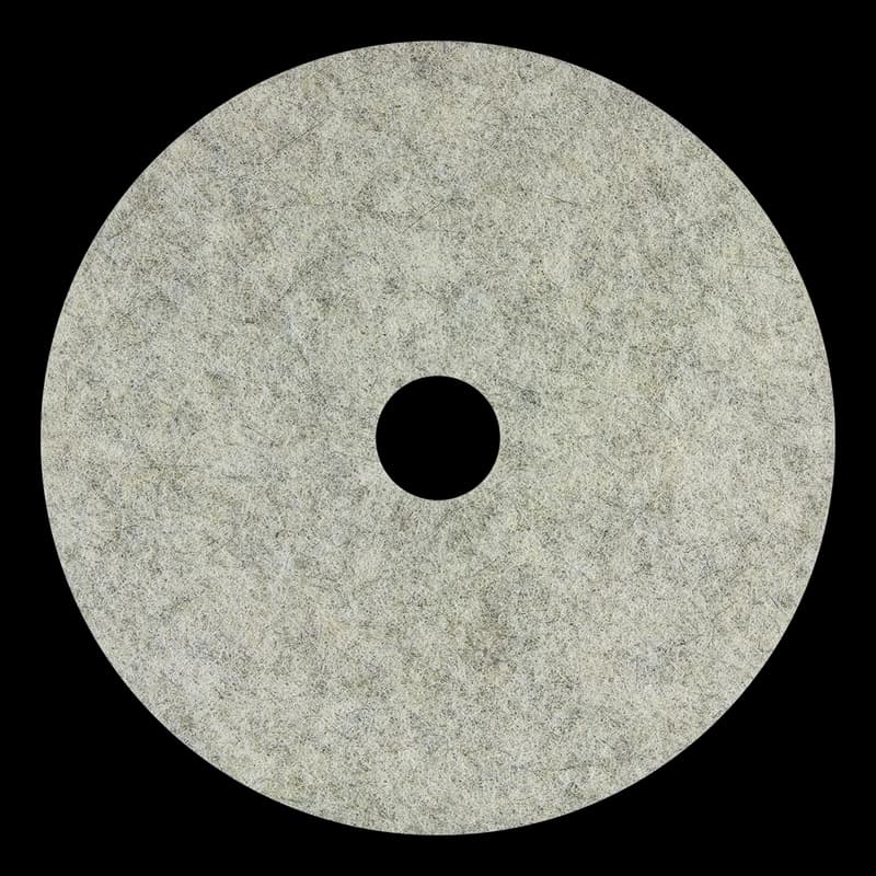 Burnishing Pad 20 IN Light Beige Polyester Fiber Natural Fiber 5/Case