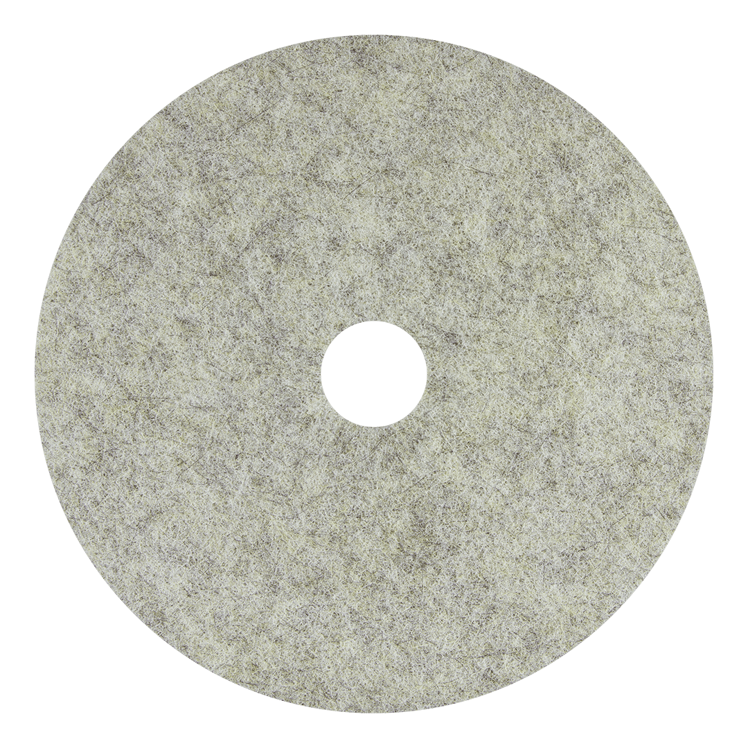 Burnishing Pad 20 IN Light Beige Polyester Fiber Natural Fiber 5/Case