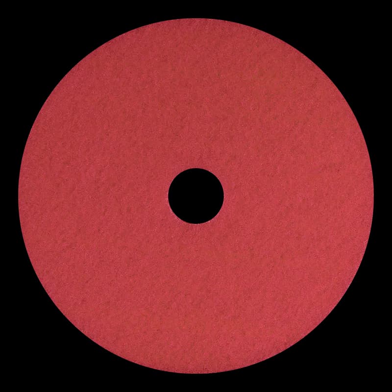 Buffing Pad 14 IN Red Polyester Fiber 5/Case