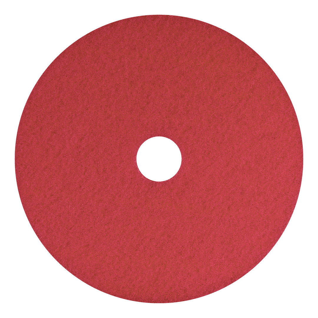 Buffing Pad 14 IN Red Polyester Fiber 5/Case