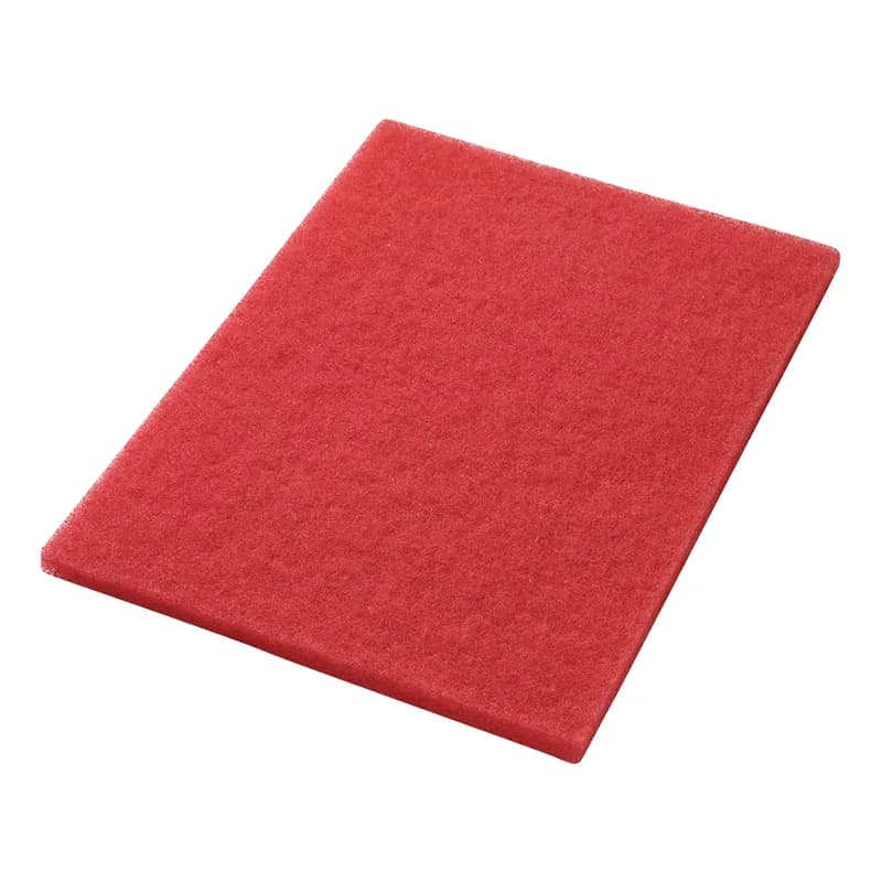 Burnishing Pad 14X20 IN Red Polyester Fiber 5/Case