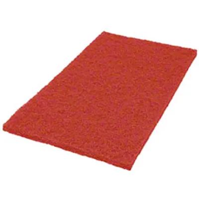 Burnishing Pad 14X20 IN Red Polyester Fiber 5/Case