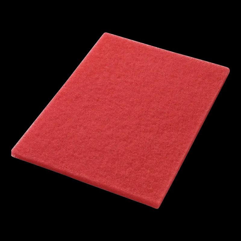 Buffing Pad 14X28 IN Red Polyester Fiber 5/Case