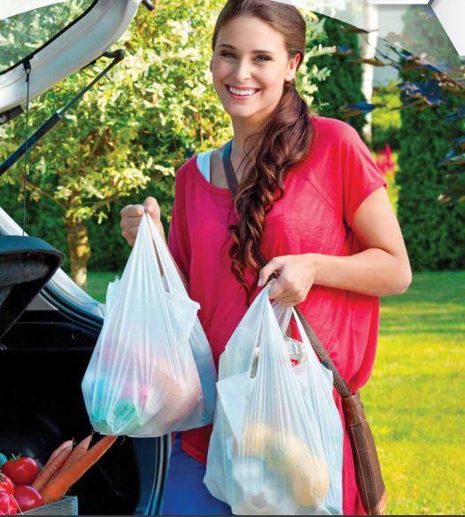 Hilex® Shopper Bag 12X7X22 IN Plastic 13MIC Thank You 1000/Case