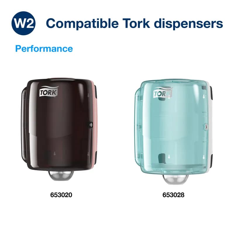 Tork Roll Paper Wiper W2 15.2X9.8 IN 380 FT 1PLY White Centerfeed Refill 300 Sheets/Roll 2 Rolls/Case 600 Sheets/Case