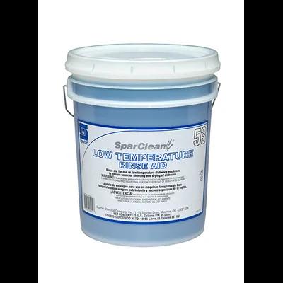 SparClean® Low Temperature Rinse Aid 53 Mild Scent 5 GAL Alkaline Liquid 1/Pail