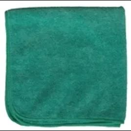Cleaning Cloth 16X16 IN Microfiber Green Square 12 Count/Pack 144 Count/Case