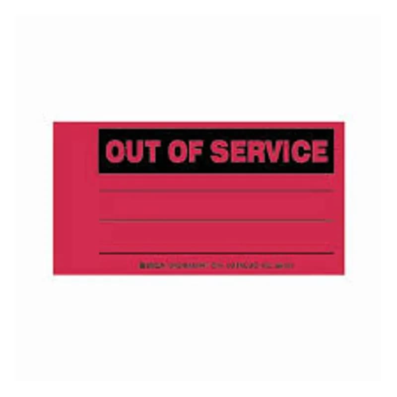 Out Of Service Hang Tag 100/Pack