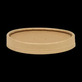 Lid Large (LG) Paper Kraft For 16-24-32 OZ Squat Container 500/Case