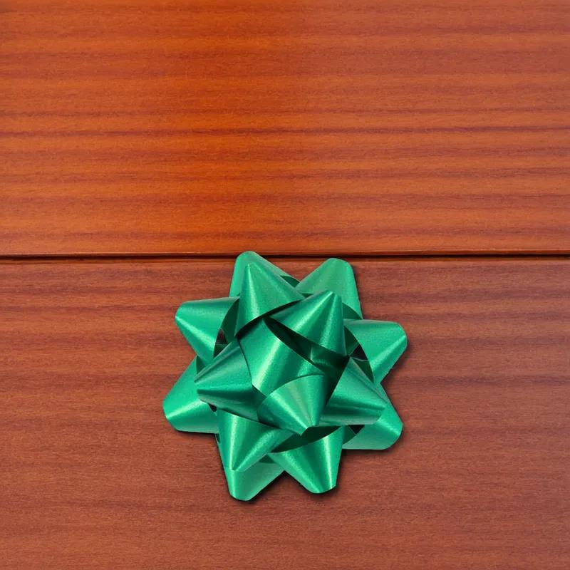 Splendorette Bow 3.75 IN Emerald With Sticker 15 Loops 200/Box