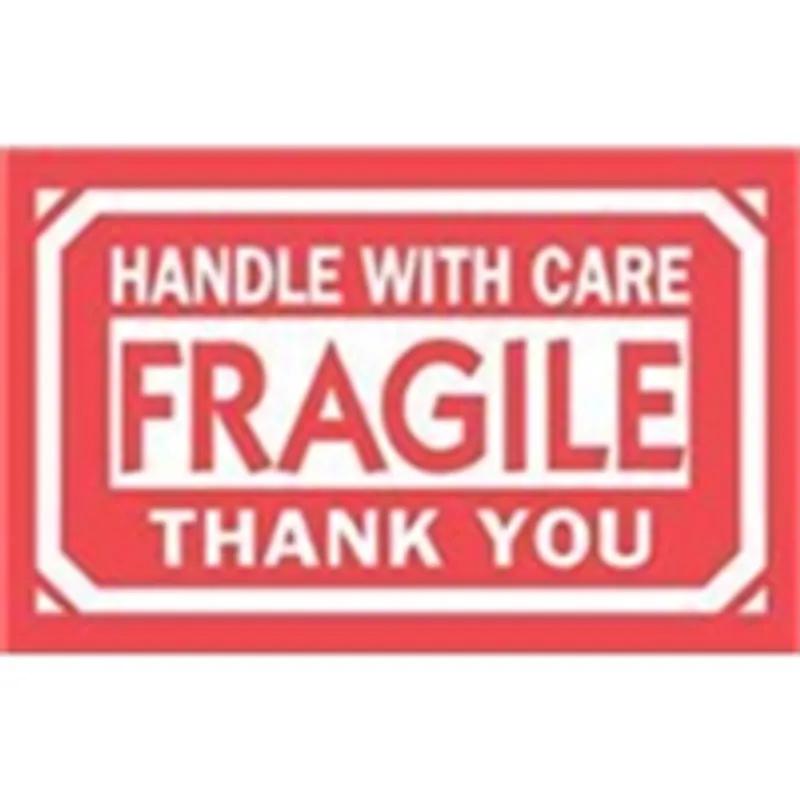 Fragile Label 3X5 IN White Red 500/Roll