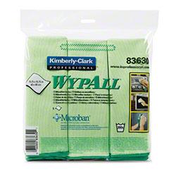 WypAll® Cleaning Cloth 15.75X15.75 IN Microfiber Green 6 Count/Pack 4 Packs/Case 24 Count/Case