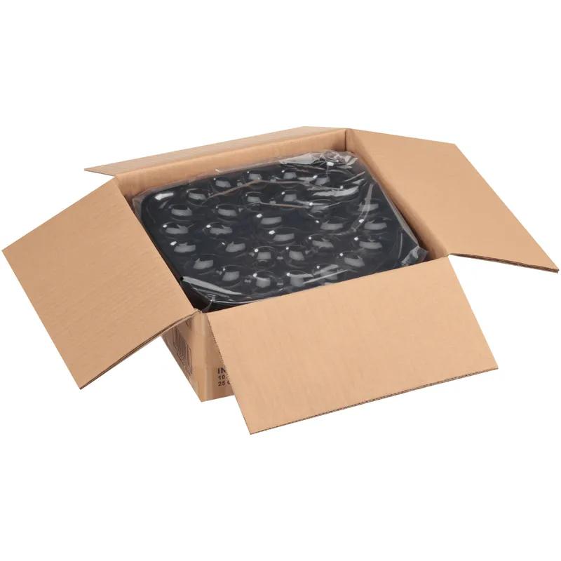 Mozaïk® Egg Take-Out Container Insert 10.7X10.7X0.63 IN 30 Compartment PS Black Square 25/Case