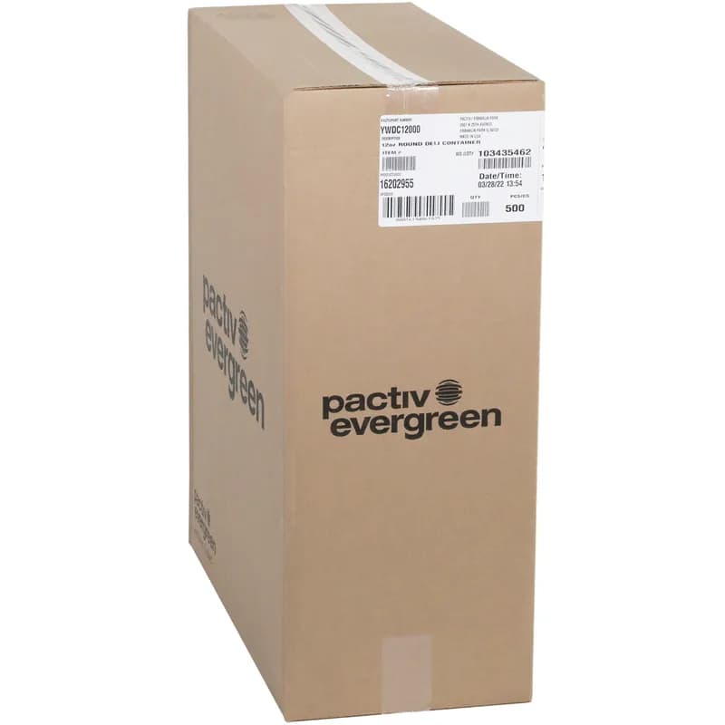 Deli Container Base 12 OZ PET Clear Round 500/Case